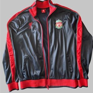 Liverpool FC Official Black and Red Men's Track Jacket
